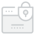 lock overlapping computer browser icon illustration