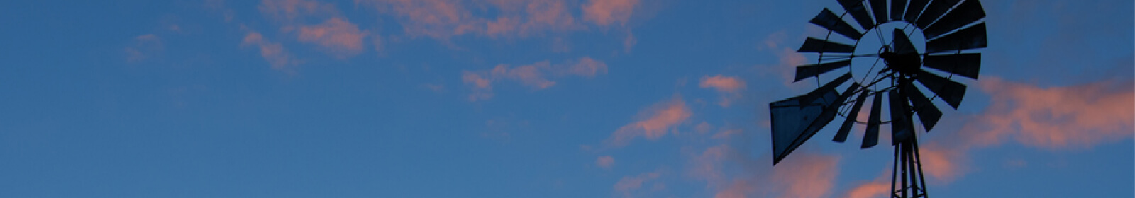 Silhouette of a windmill