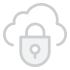 lock near cloud icon illustration